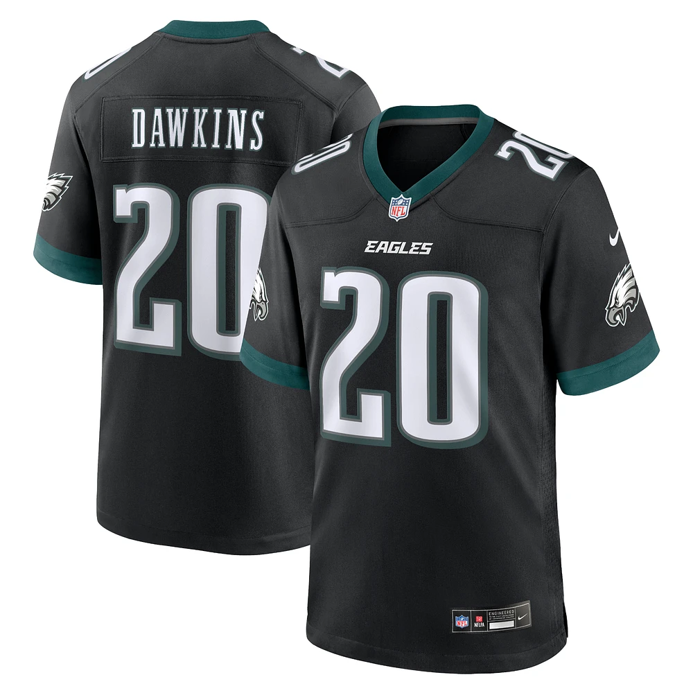 Men's Nike Brian Dawkins Black Philadelphia Eagles Alternate Game Jersey