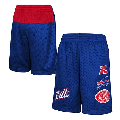 Youth Royal Buffalo Bills Game Time Color-Block Shorts