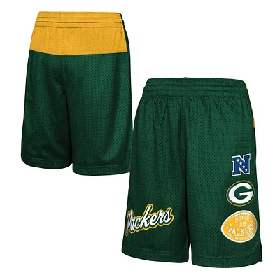 Youth Green Green Bay Packers Game Time Color-Block Shorts