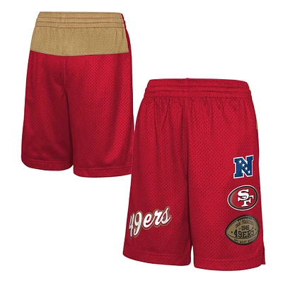 Youth Scarlet San Francisco 49ers Game Time Color-Block Shorts