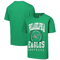 Youth Kelly Green Philadelphia Eagles Stitched Up Retro Logo T-Shirt