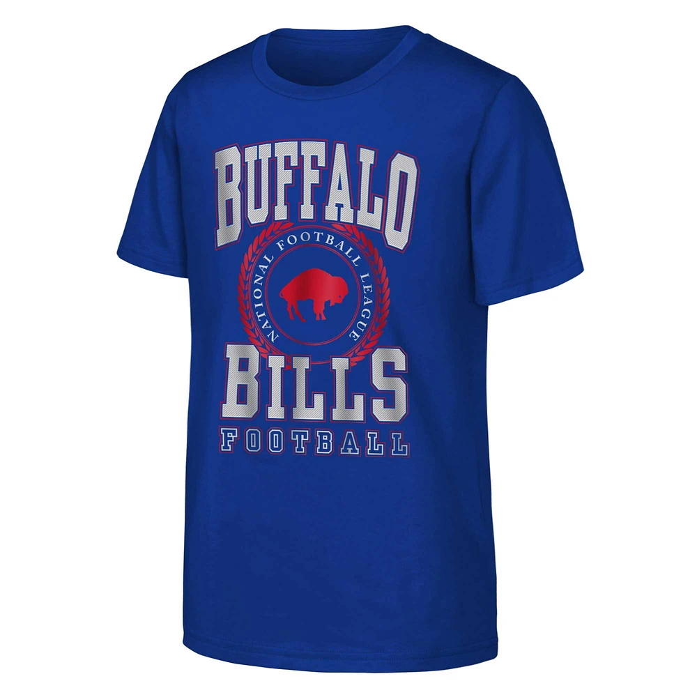 Youth Royal Buffalo Bills Stitched Up Retro Logo T-Shirt