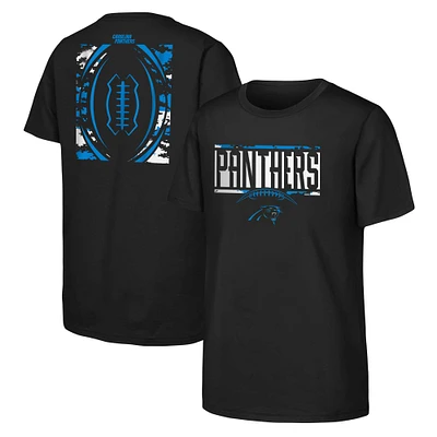 Youth Outerstuff Black Carolina Panthers The Blitz Cotton T-Shirt