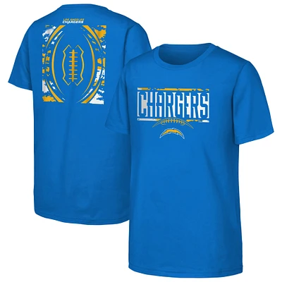 Youth Outerstuff Powder Blue Los Angeles Chargers The Blitz Cotton T-Shirt