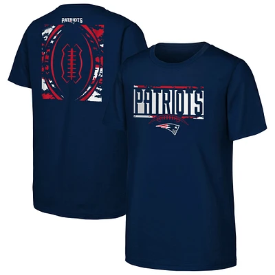 Youth Navy New England Patriots The Blitz T-Shirt