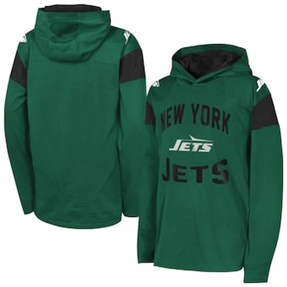 Youth Green New York Jets The Champ is Here Retro Long Sleeve Hoodie T-Shirt