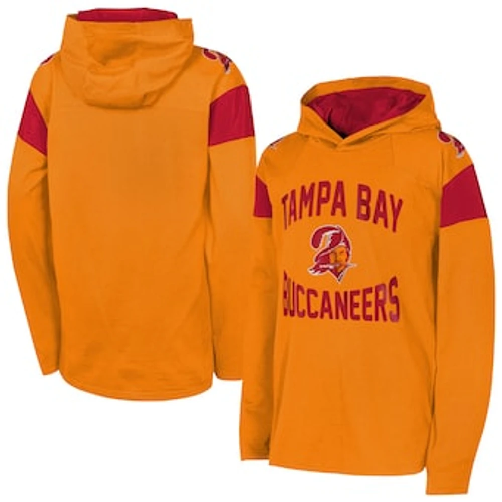 Youth Orange Tampa Bay Buccaneers The Champ is Here Retro Long Sleeve Hoodie T-Shirt