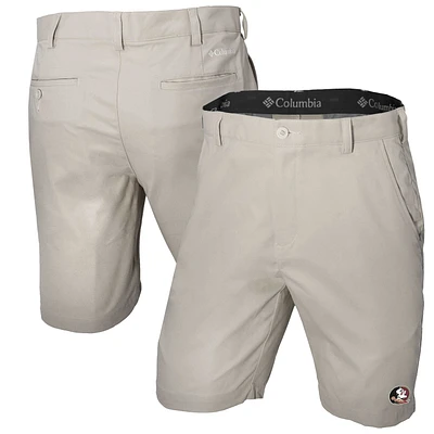 Men's Columbia Khaki Florida State Seminoles Omni-Wick Lie Angle Shorts