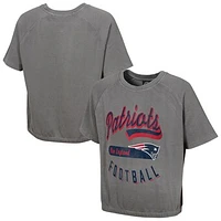 Women's  Gray New England Patriots Mineral Wash Short Sleeve Top