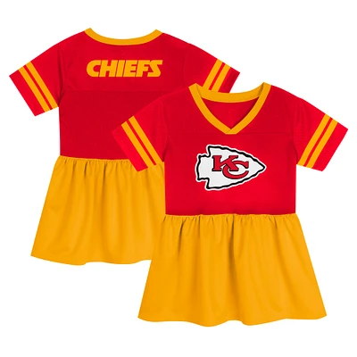 Girls Preschool Red Kansas City Chiefs Stadium Lights Fashion Jersey Dress