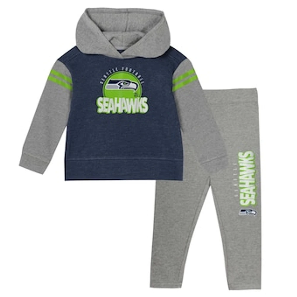 Toddler Seattle Seahawks Club House Long Sleeve Hoodie Top and Leggings Two-Piece Set