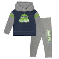 Toddler Seattle Seahawks Club House Long Sleeve Hoodie Top and Leggings Two-Piece Set