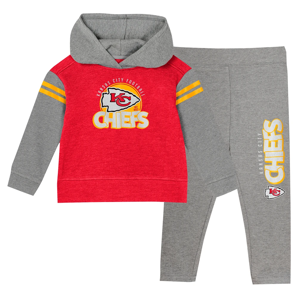 Toddler Kansas City Chiefs Club House Long Sleeve Hoodie Top and Leggings Two-Piece Set