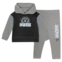 Toddler Las Vegas Raiders Club House Long Sleeve Hoodie Top and Leggings Two-Piece Set