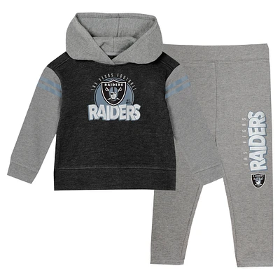 Toddler Las Vegas Raiders Club House Long Sleeve Hoodie Top and Leggings Two-Piece Set