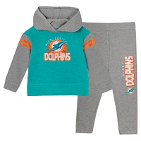 Toddler Miami Dolphins Club House Long Sleeve Hoodie Top and Leggings Two-Piece Set