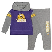 Toddler Minnesota Vikings Club House Long Sleeve Hoodie Top and Leggings Two-Piece Set