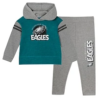 Toddler Philadelphia Eagles Club House Long Sleeve Hoodie Top and Leggings Two-Piece Set