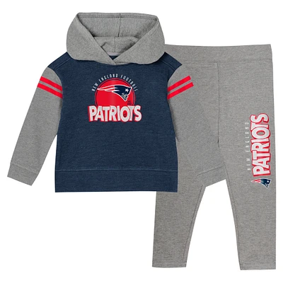 Toddler New England Patriots Club House Long Sleeve Hoodie Top and Leggings Two-Piece Set