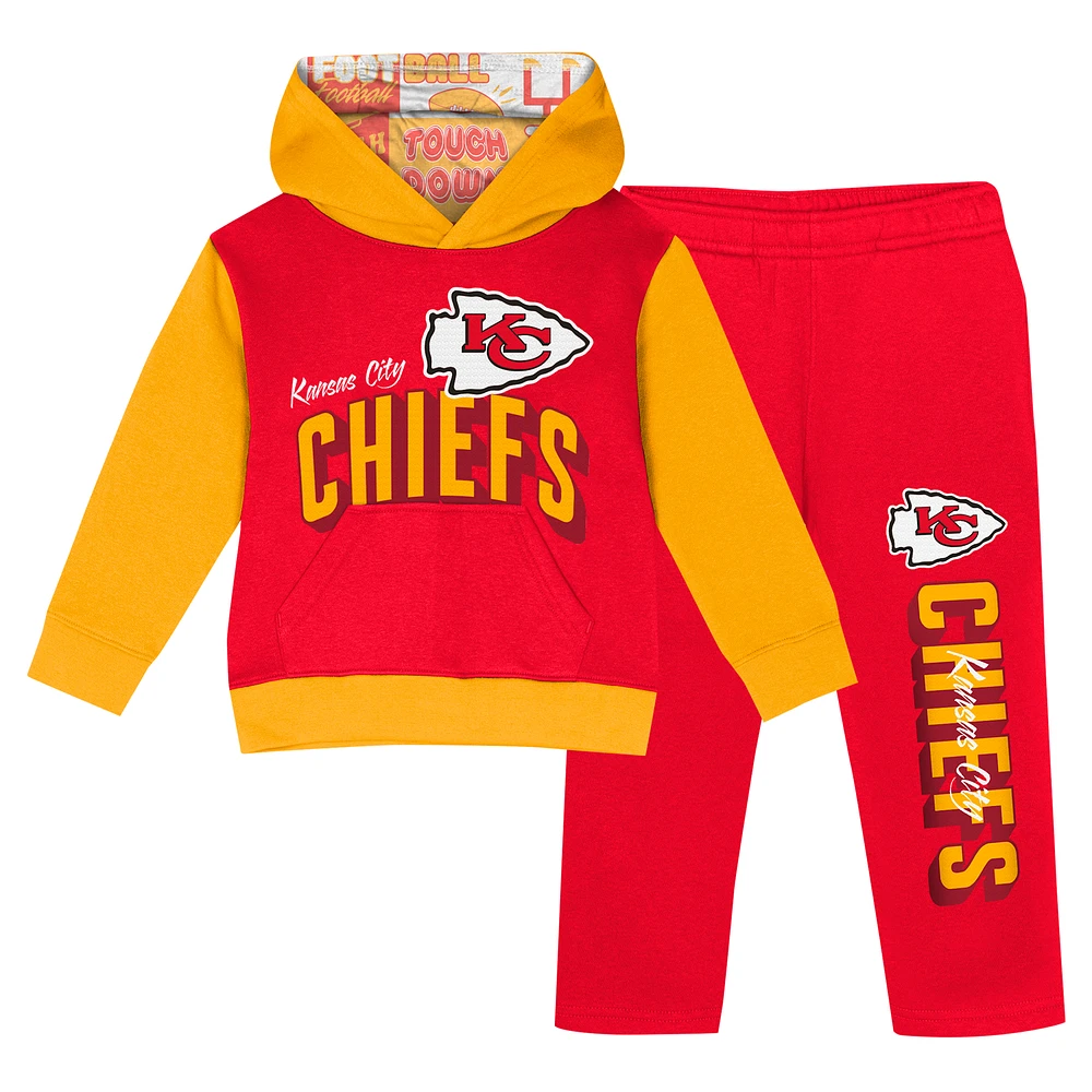 Toddler Kansas City Chiefs Coin Toss Pullover Fleece Hoodie & Pants Set