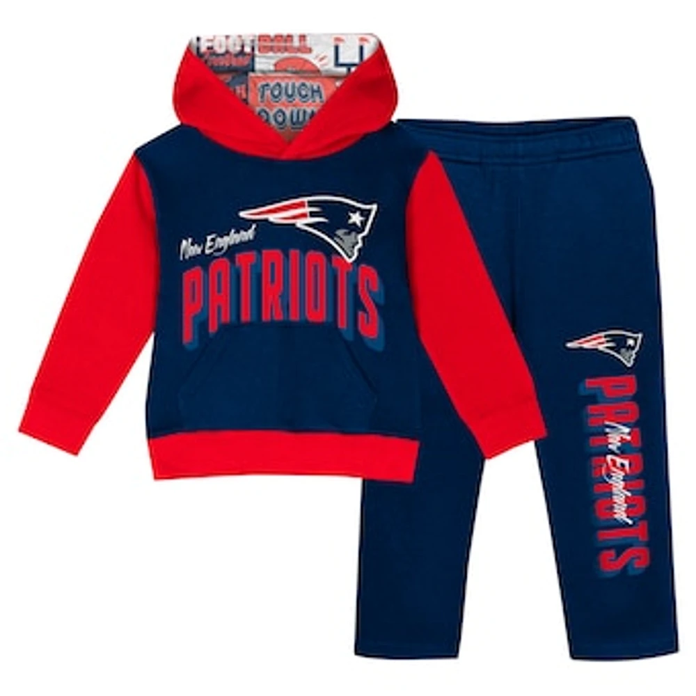 Toddler New England Patriots Coin Toss Pullover Fleece Hoodie & Pants Set