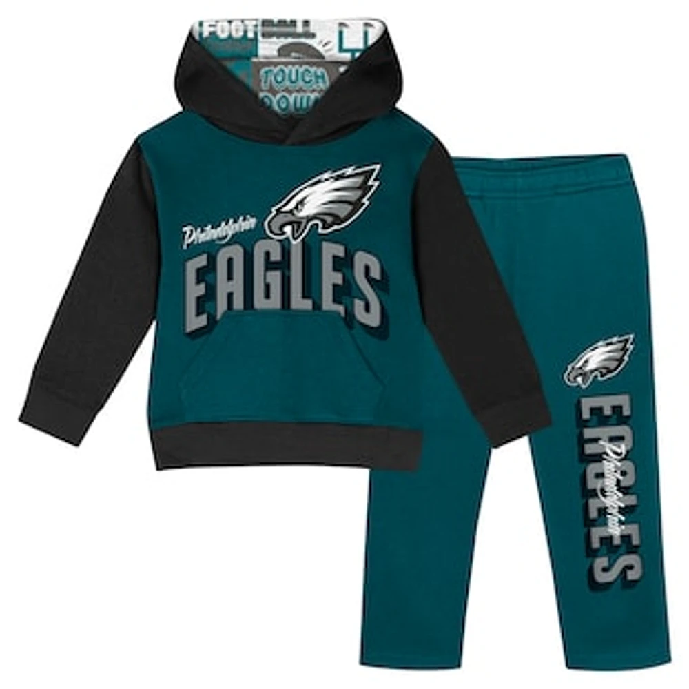 Toddler Philadelphia Eagles Coin Toss Pullover Fleece Hoodie & Pants Set