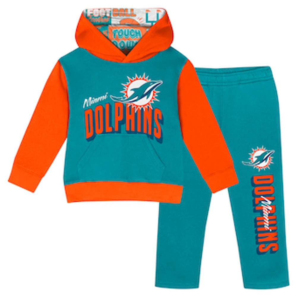 Toddler Miami Dolphins Coin Toss Pullover Fleece Hoodie & Pants Set