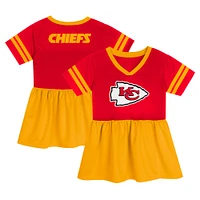 Girls Toddler Red Kansas City Chiefs Stadium Lights Fashion Jersey Dress