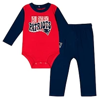 Infant New England Patriots Double Up Long Sleeve Bodysuit and Pants Set