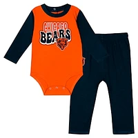 Infant Chicago Bears Double Up Long Sleeve Bodysuit and Pants Set