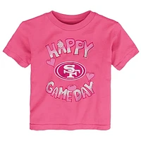 Infant Pink San Francisco 49ers Happy Gameday T-Shirt