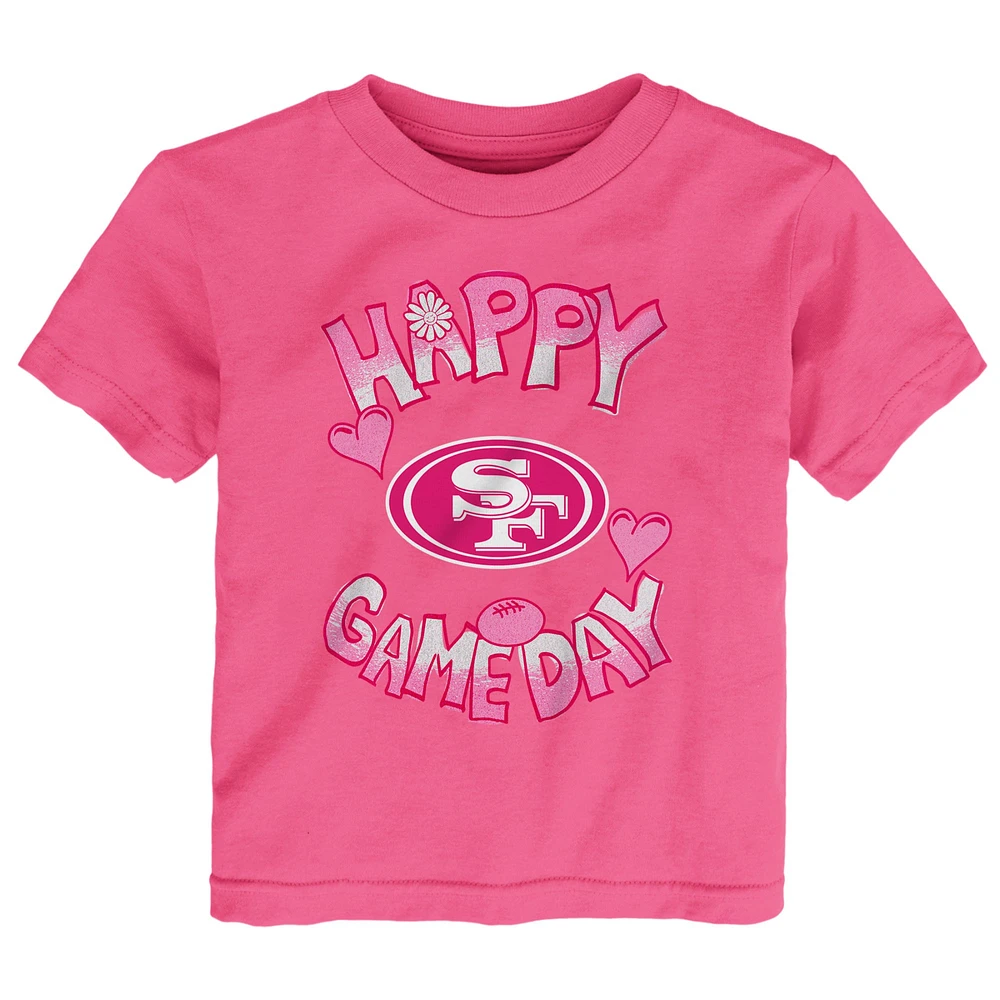 Infant Pink San Francisco 49ers Happy Gameday T-Shirt