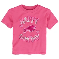 Infant Pink Buffalo Bills Happy Gameday T-Shirt