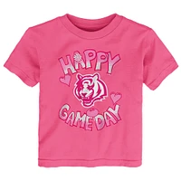 Infant Pink Cincinnati Bengals Happy Gameday T-Shirt