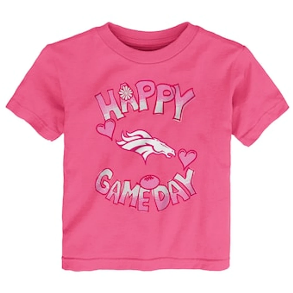 Infant Pink Denver Broncos Happy Gameday T-Shirt