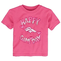 Infant Pink Denver Broncos Happy Gameday T-Shirt