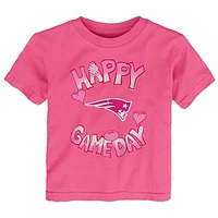 Infant Pink New England Patriots Happy Gameday T-Shirt