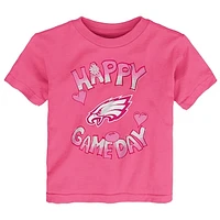 Infant Pink Philadelphia Eagles Happy Gameday T-Shirt