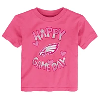 Infant Pink Philadelphia Eagles Happy Gameday T-Shirt