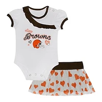 Infant  Cleveland Browns Love My Team Bodysuit & Skirt Set