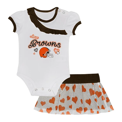 Infant  Cleveland Browns Love My Team Bodysuit & Skirt Set