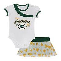 Infant  Green Bay Packers Love My Team Bodysuit & Skirt Set