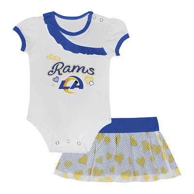 Infant  Los Angeles Rams Love My Team Bodysuit & Skirt Set