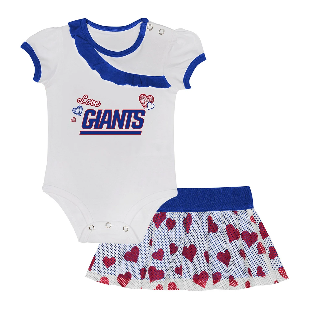 Infant  New York Giants Love My Team Bodysuit & Skirt Set