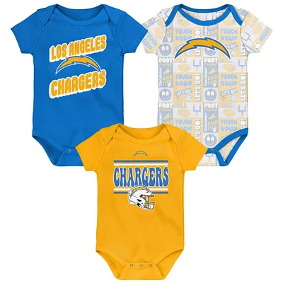 Infant Los Angeles Chargers Play Day Three-Pack Bodysuit Set