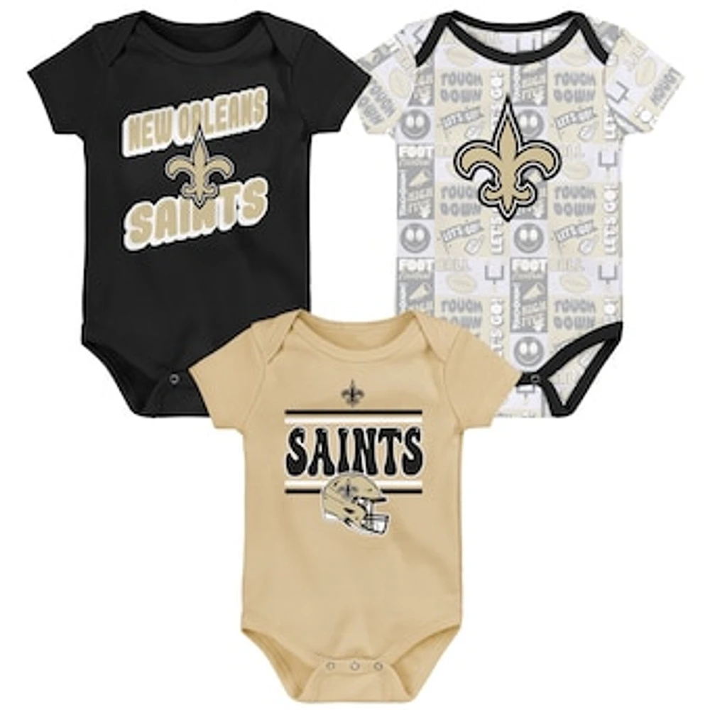 Infant New Orleans Saints Play Day Three-Pack Bodysuit Set