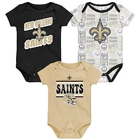 Infant New Orleans Saints Play Day Three-Pack Bodysuit Set