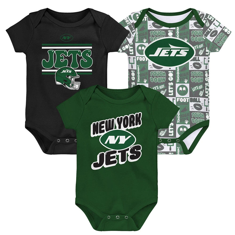 Infant New York Jets Play Day Three-Pack Bodysuit Set