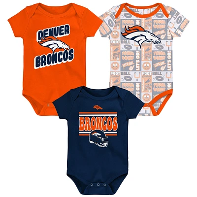 Infant Denver Broncos Play Day Three-Pack Bodysuit Set