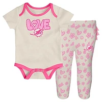 Girls Newborn & Infant White Miami Dolphins All The Love 2 Piece Bodysuit and Pants Set